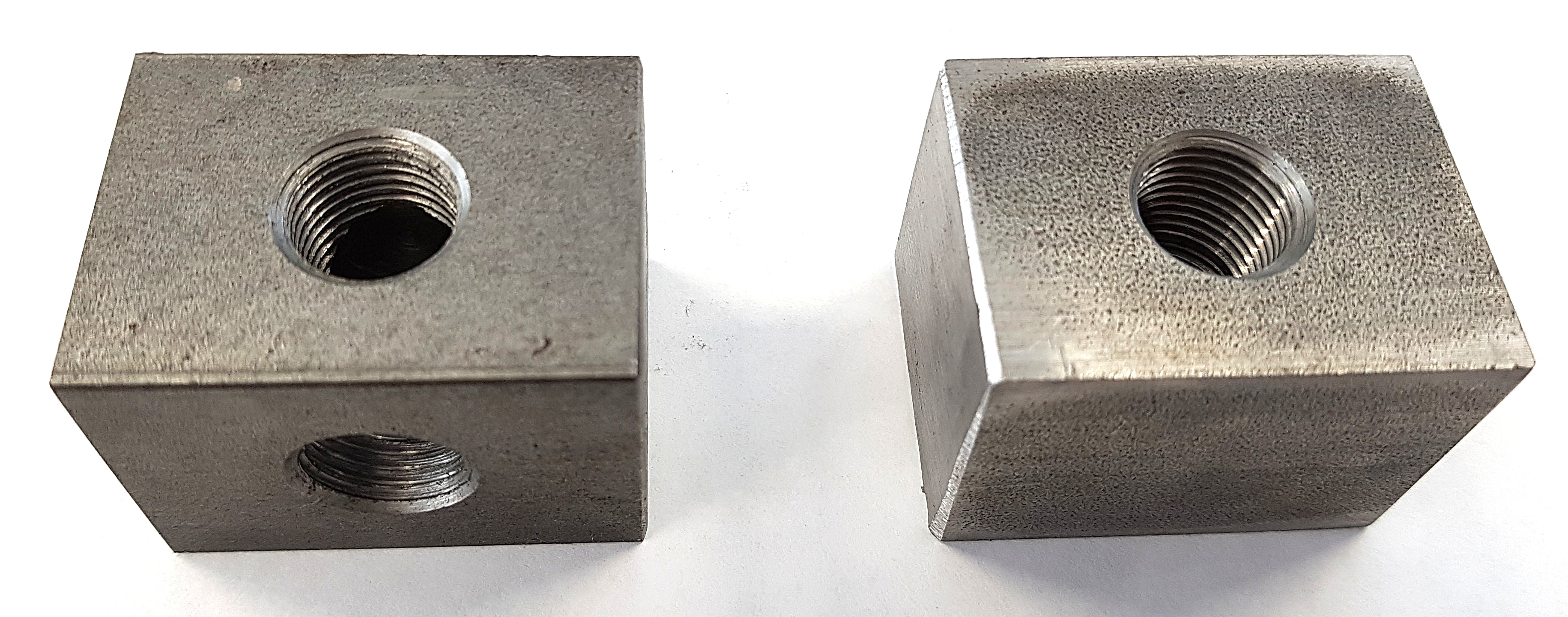 Grease nipple block 1hole, angled, G1/4, stainless steel 304, 30mm