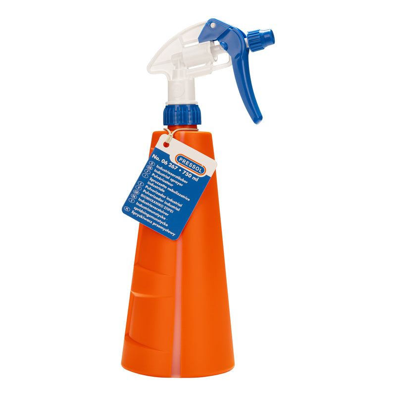 Pressol plastic spray bottle 750 ml, orange, adjustable