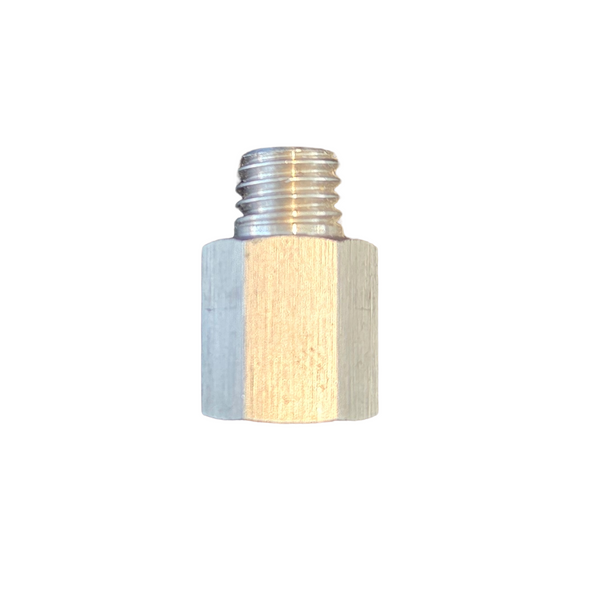 Draadadapter G1/8 bi x M10x1,5 bui - L=24 mm - RVS316 SW14