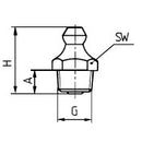 Hydraulic grease nipple SH1 - 1/4 gas