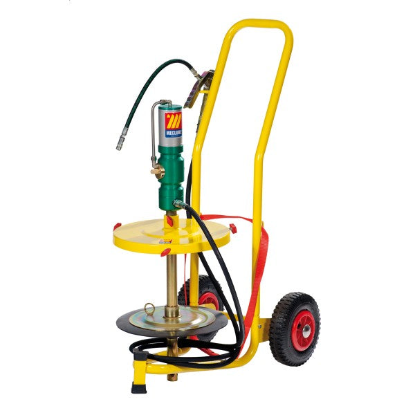 MecLube pneumatic barrel pump 60:1, 18-30kg, without plate, mobile