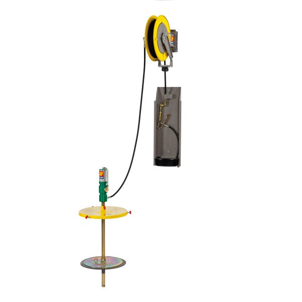 MecLube pneumatic barrel pump 60:1, 50-60kg, wall mounted