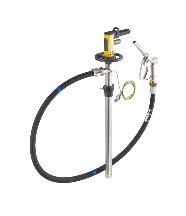 Lutz pump set for solvents, air-powered, explosion-proof