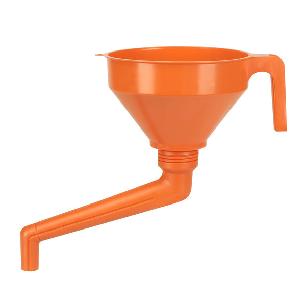 Pressol plastic funnel ø160 mm, 1.2 ltr. with sieve and curved spout