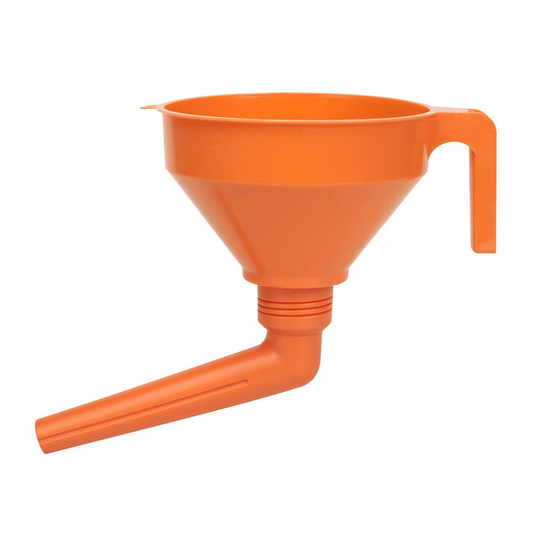 Pressol plastic funnel ø160 mm, 1.2 ltr. with sieve and curved spout