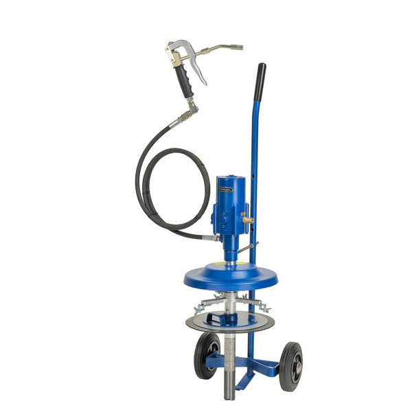 Pressol pneumatic barrel pump 50:1 for 10kg barrels mobile