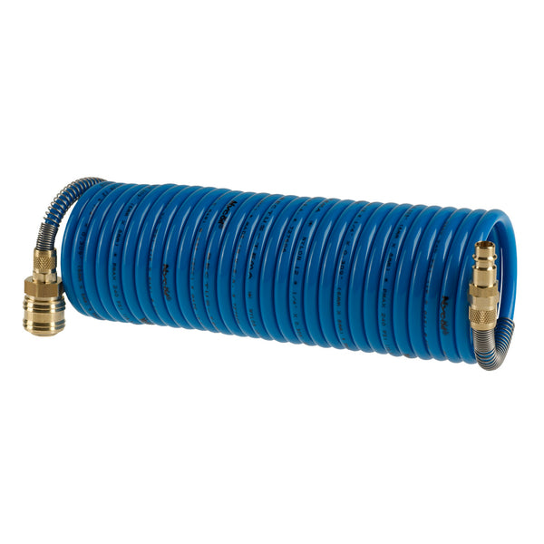 Pressol blauw nylon spiraalslang compleet, L= 5 m