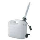 Pressol white plastic  jerrycan 10l + drain tap + flex.spout