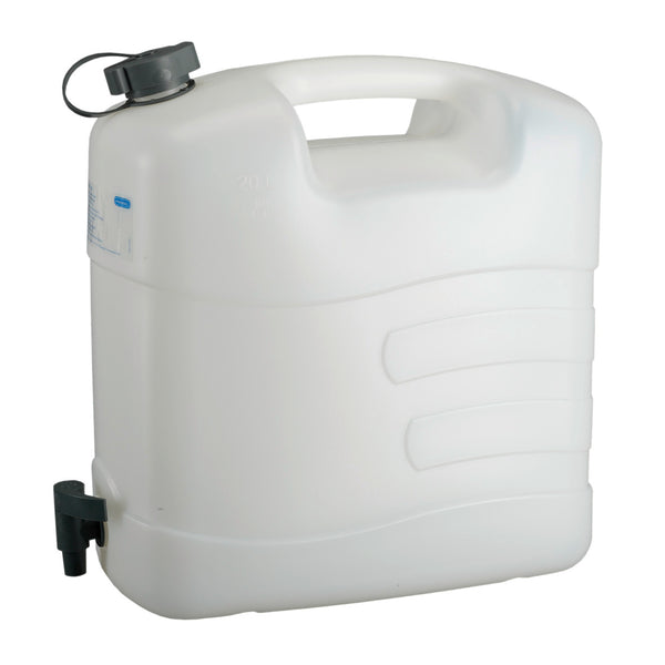 Pressol white plastic  jerrycan 20l + drain tap