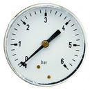 Pressure gauge 0-6 bar - Ø63, 1/4 BSP rear connection