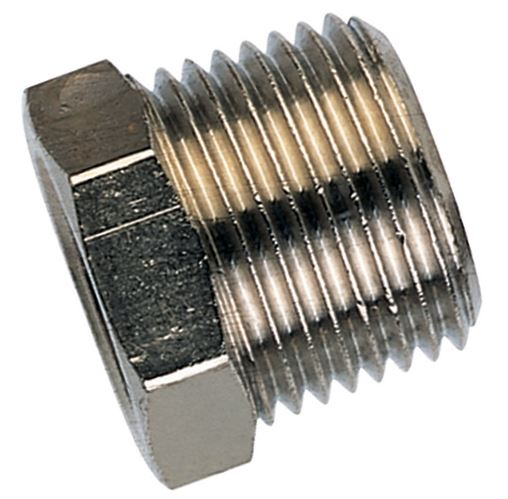 Adapter ring 1/2 BSPT male x 1/4 BSP bi-nickel plated brass