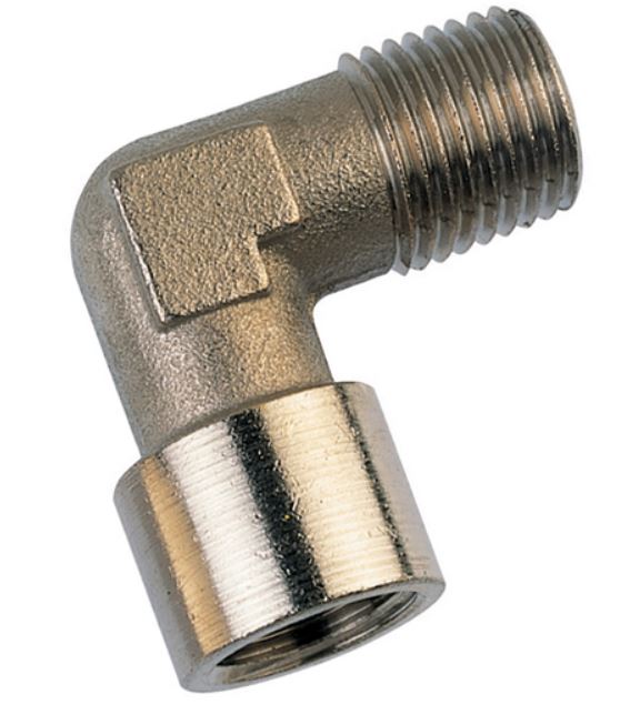 Angle screw-in socket type KIS 1/2 - 1/2 (BSP BSPT) brass