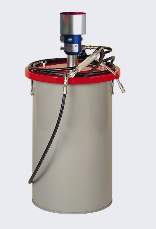 ABNOX pneum vatpomp (60:1) / 50 kg vaten, bestaande uit