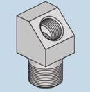 Draadadapter 45 M6x1 bui X M8x1 bi - staal verzinkt (OA)