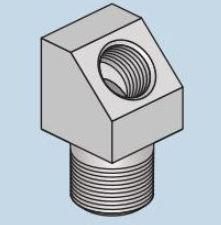 Thread adapter 45 M6x1 male X M8x1 female - galvanized steel (OR)