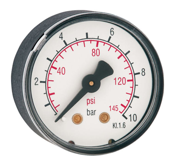 Pressure gauge ø 40 0-10bar 1/8 rear connection