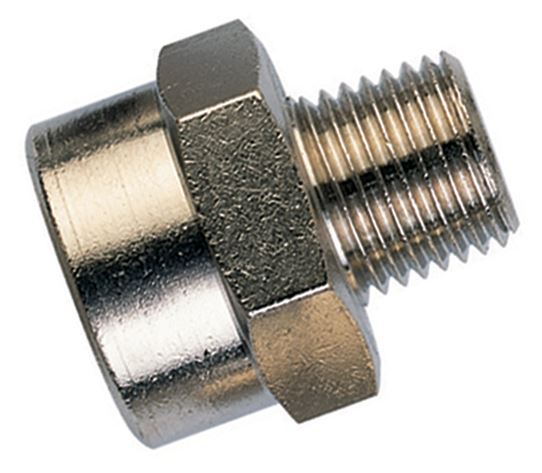 Thread adapter stainless steel 316 conical 1/2 BSP female - 3/4 BSPT male