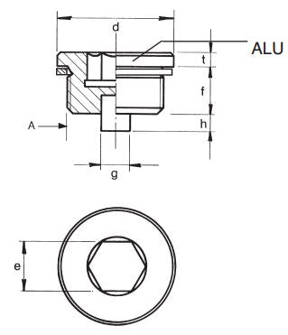 Drain plug with magnet 1/8 BSPP