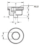 Aftapplug met magneet M16 x 1,5