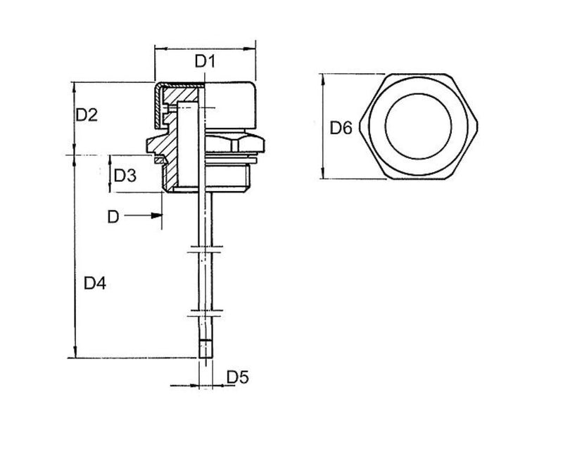 Plug met peilstok en ventilatie M33 x 2,0(OA)