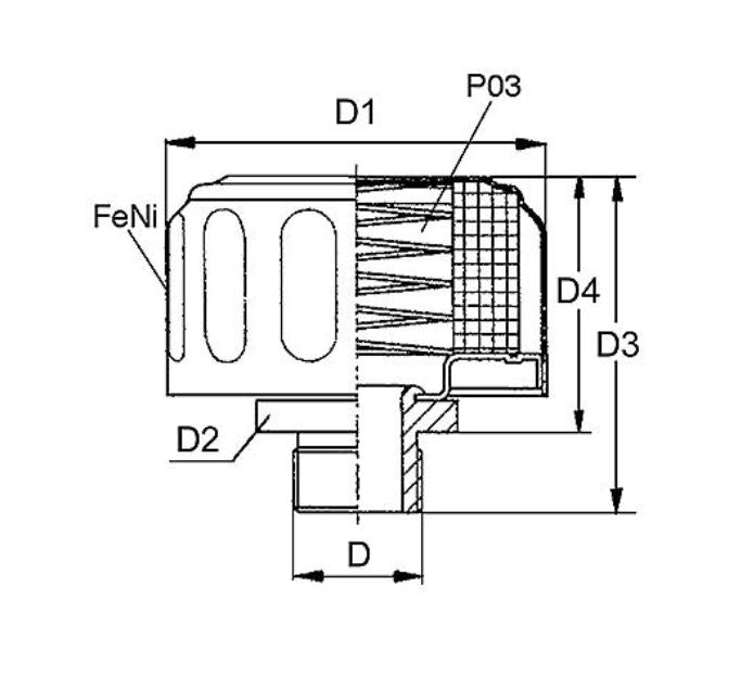 Air filter 1.1/2 BSPP ø145, 10 micron