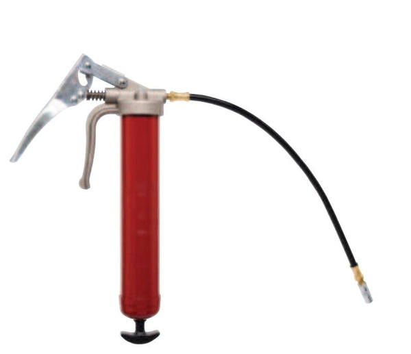 Alemite one-hand grease gun "professional" with flexible spout (45 cm) and lubrication head.