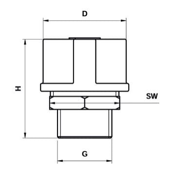 Be- en ontluchtingsdop G3/8   RVS 316 met filter