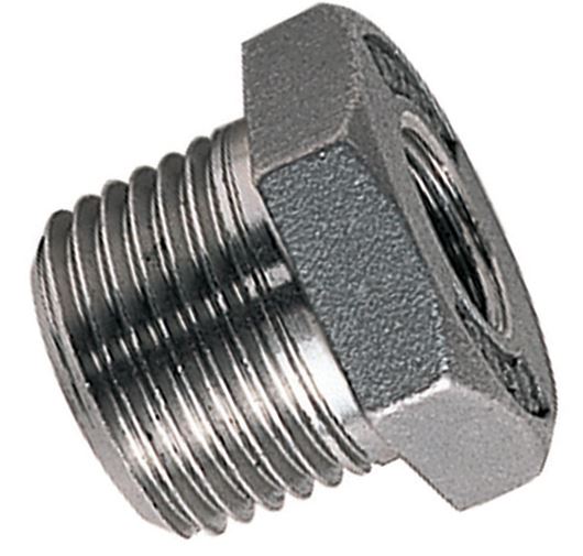 Verloopring 1/4NPT bi x 3/8NPT bui - RVS 316