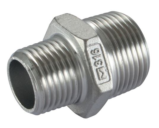 Adapter nipple stainless steel 316 type VN-245-stainless steel 3/8 - 1/8