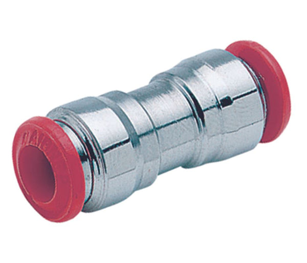 Straight reducer coupling 8-6mm push-in nickel plated brass