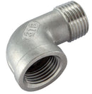 Knee 90° 3/4 BSP female -BSPT male stainless steel 316