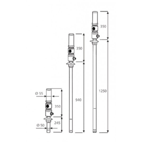 MecLube pneum oliepomp 1:1, Mod,601, wandmontage