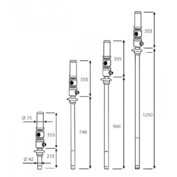 MecLube pneum oliepomp 5:1, Mod,605, wandmontage