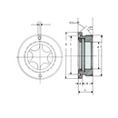 Brass oil level window type 240/TH - 2 BSP tempax glass