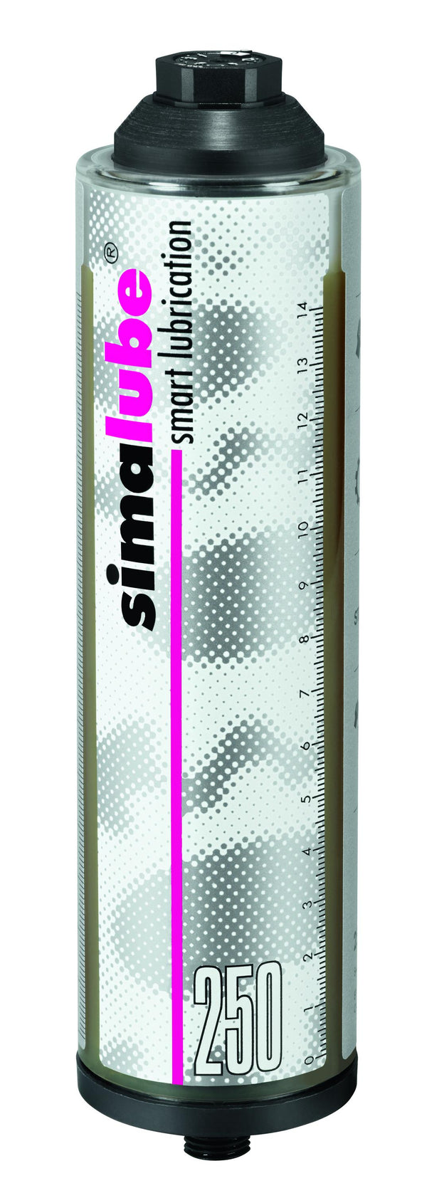 Simalube lubrication cartridge filled with chain oil 250ml