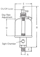 ADAMS oil dripper 1/8 NPT, 21 ml, Steel / Alum - Kunsts