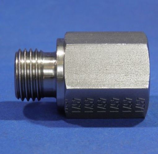 Straight thread adapter 1/4 BSP male x 1/4 BSP female SS316