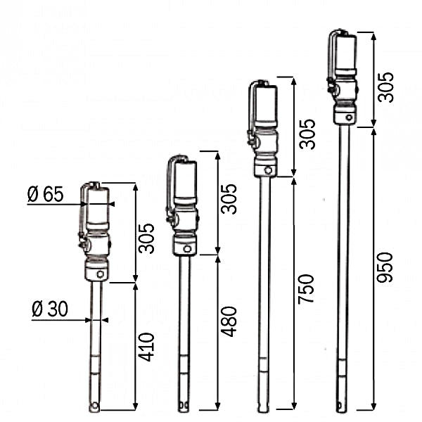 MecLube pneumatische vatpomp 60:1, 12-16kg