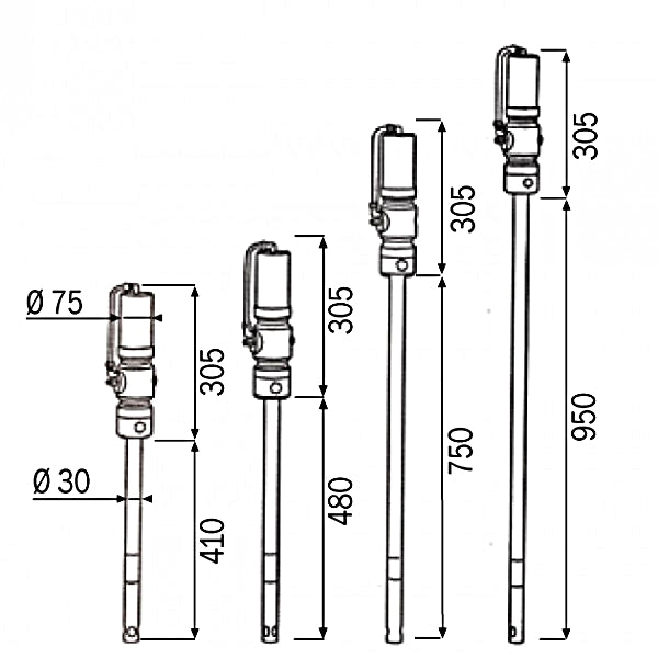 MecLube pneumatic barrel pump 100:1, 180-220kg