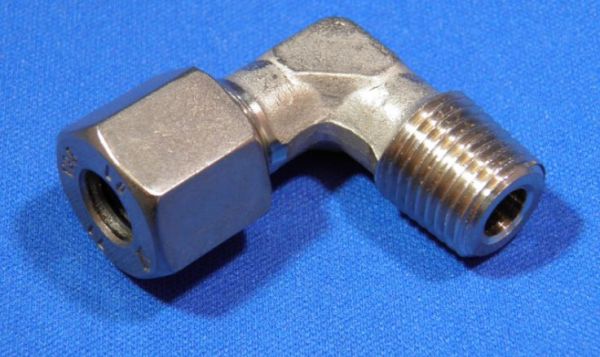 Haakse tussenkoppeling ø12 x ø12 mm L RVS 316