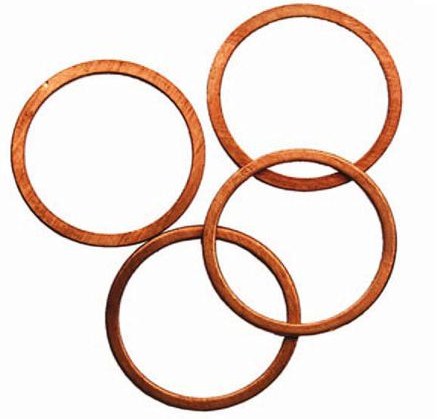 Red copper ring internal 13.5 x 17 x 1.5 mm