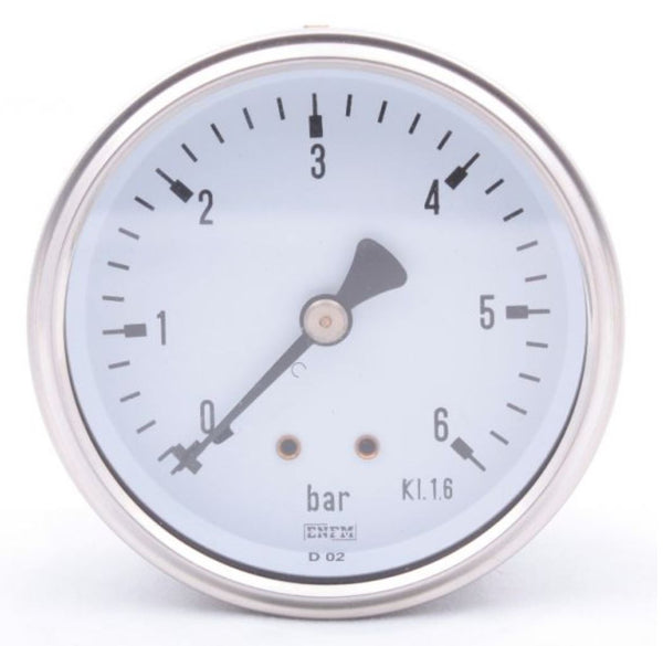 Pressure gauge 0-600 bar, 1/4 rear connection (f. 1155-063-0600)