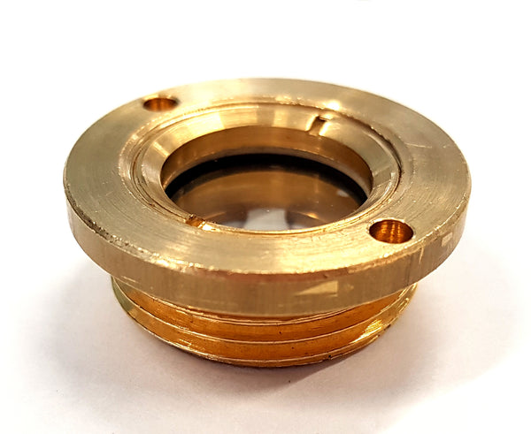 Brass oil level eye type 240/TH - 1/2 BSP tempax glass