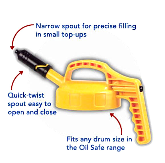 Oil Safe lid orange with mini spout