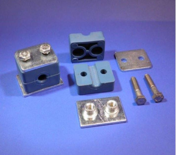 Twinfix plastic bracket set, group 2, 2x Ø15mm, 1 bolt hole