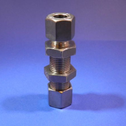 Bulkhead screw coupling ø28 mm L stainless steel 316