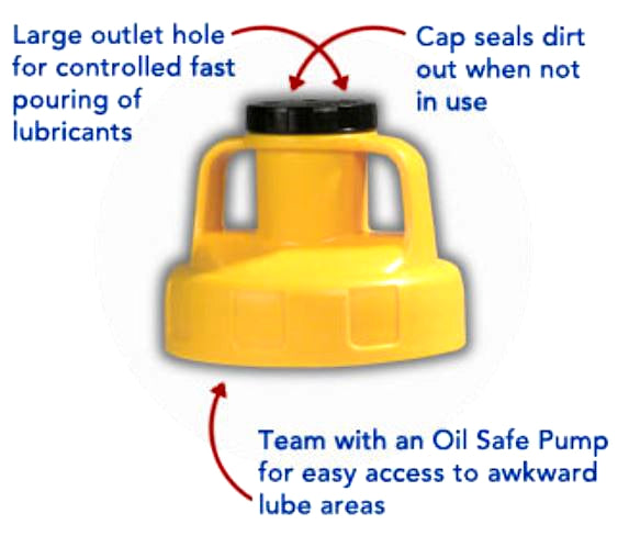 Oil Safe universeel deksel geel