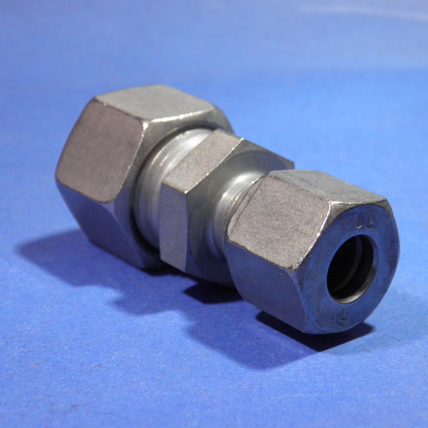 Straight reducer coupling ø15 x ø10 mm L stainless steel 316